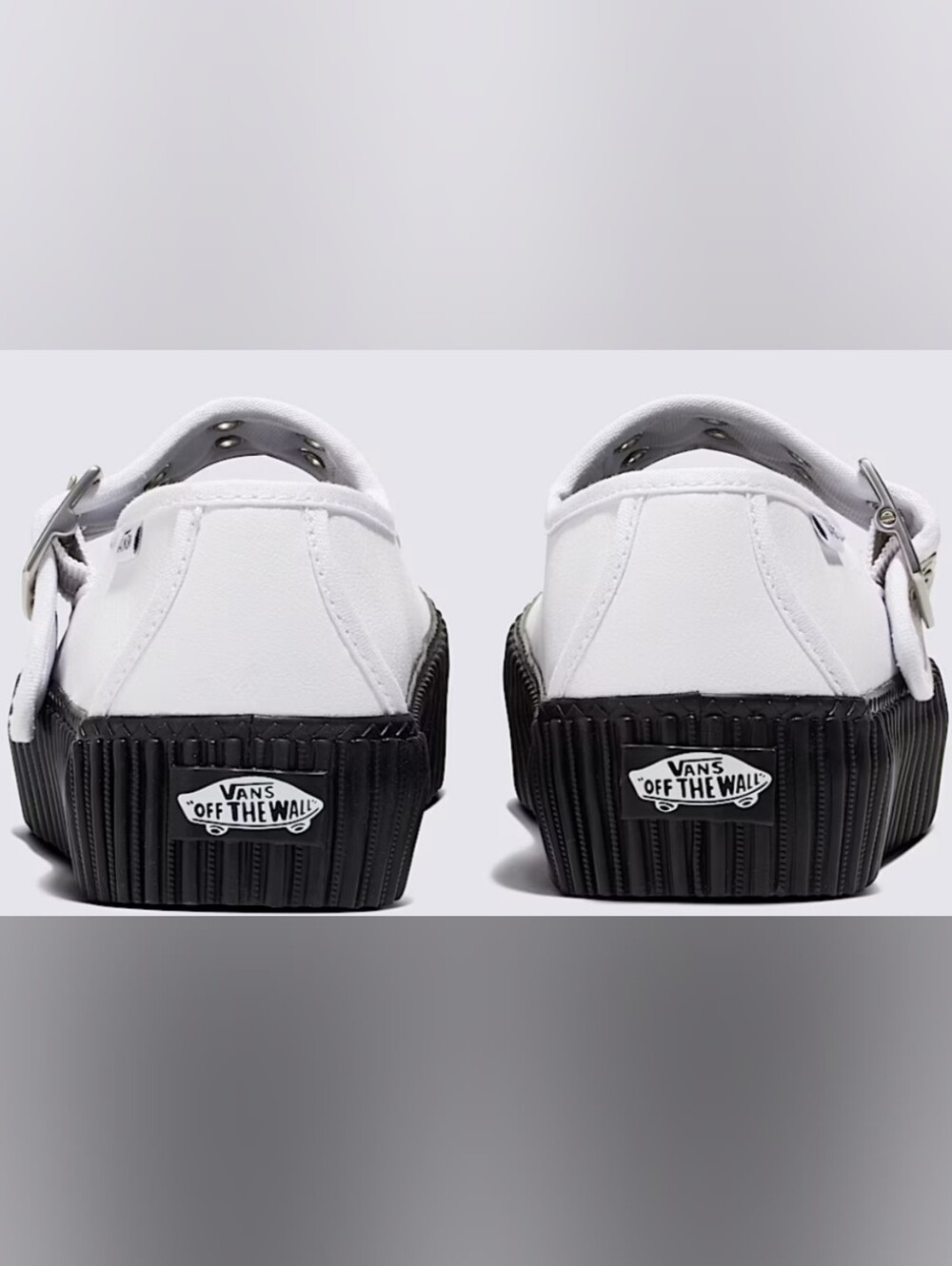 Vans Mary Jane Creeper 'Grunge Ballet - White Black' Shoes Size 7 Like New - Picture 3 of 9